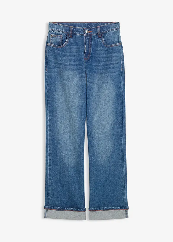 Wide leg jeans low waist, bonprix