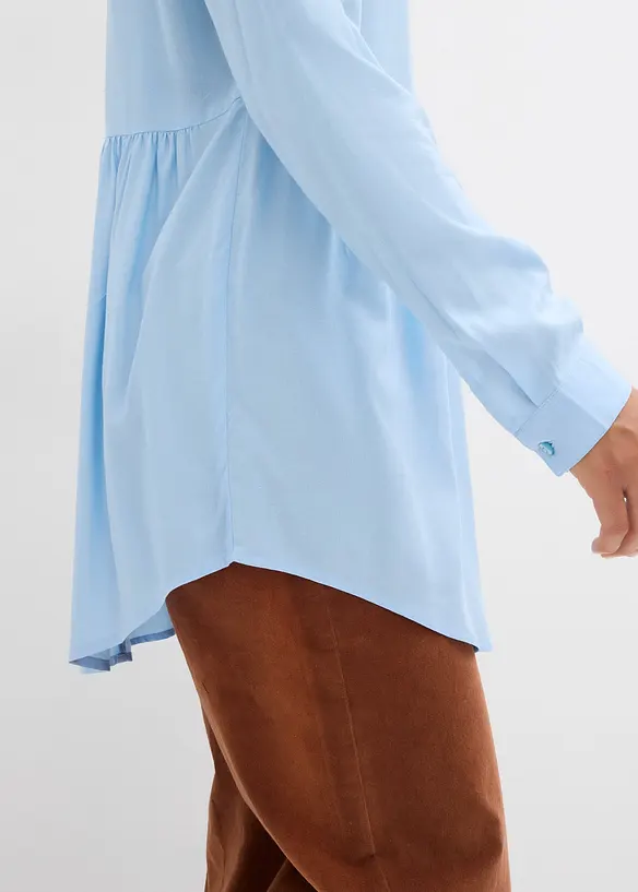 Lange blouse met knoopsluiting van viscose, bonprix