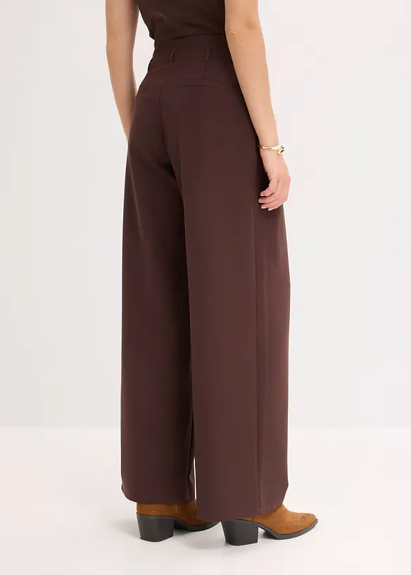 Wijde bandplooibroek met stretch, bonprix