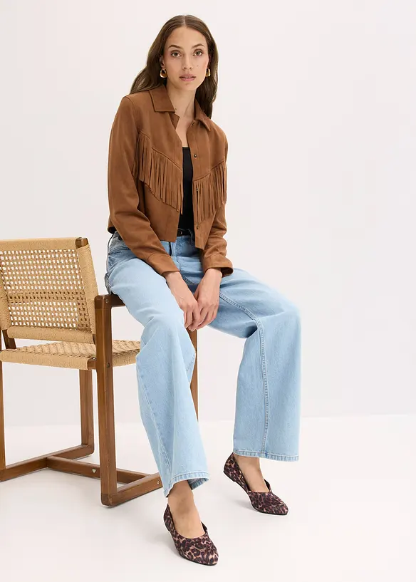 Imitatieleren jas in wildleder look, bonprix
