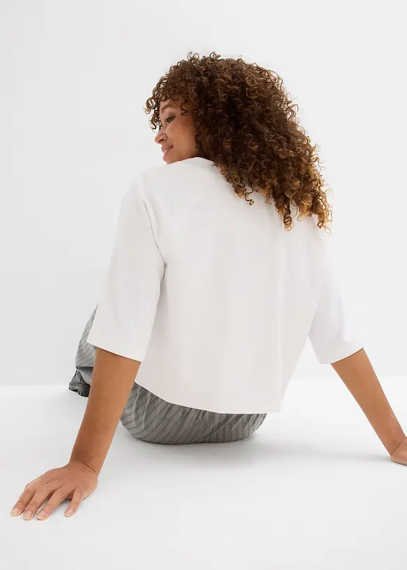 Oversized sweater in een zachte katoenmix, bonprix