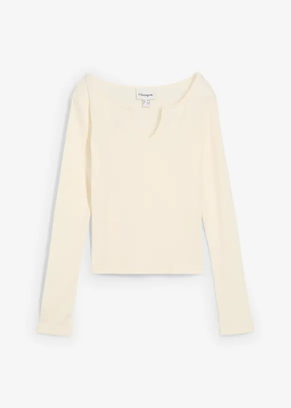 Geribd shirt met biologisch katoen, bonprix