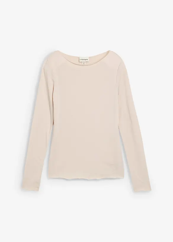 Licht longsleeve met boothals, bonprix