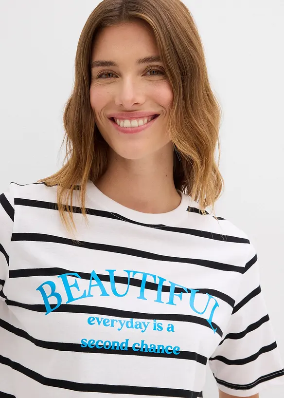 Gestreept T-shirt van puur katoen, bonprix