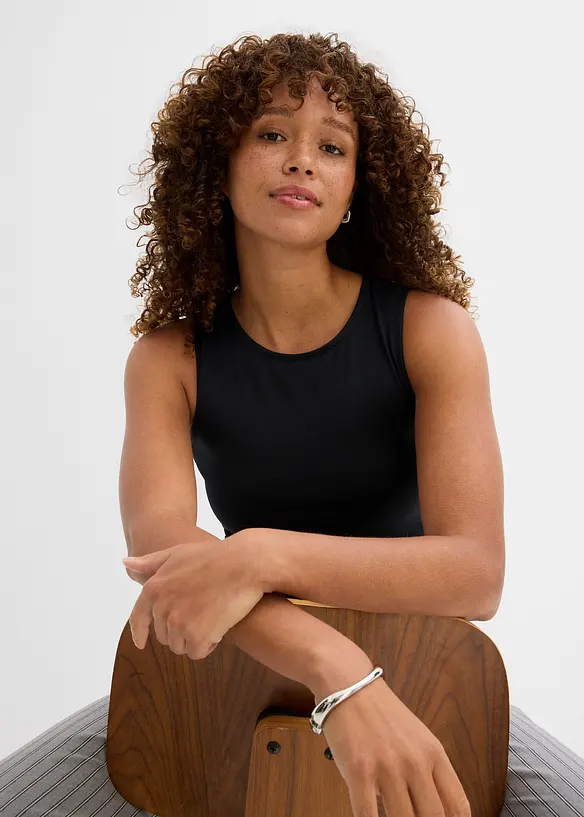 Aansluitende cropped top (set van 2), bonprix
