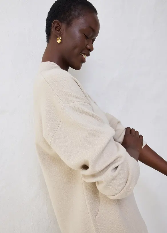 Oversized vest met merinowol, bonprix