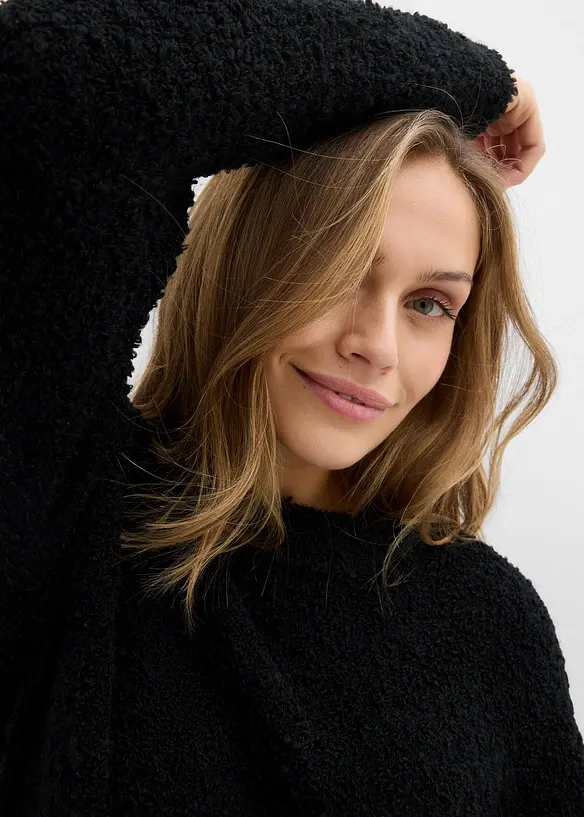Oversized trui van bouclé, bonprix