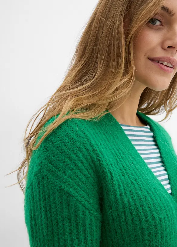 Grof gebreid vest in een zachte wolmix, bonprix