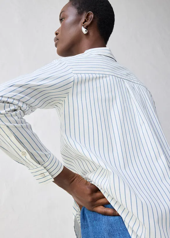 Overhemdblouse met zijde, bonprix