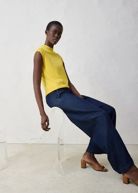 Shirt met zijde, bonprix