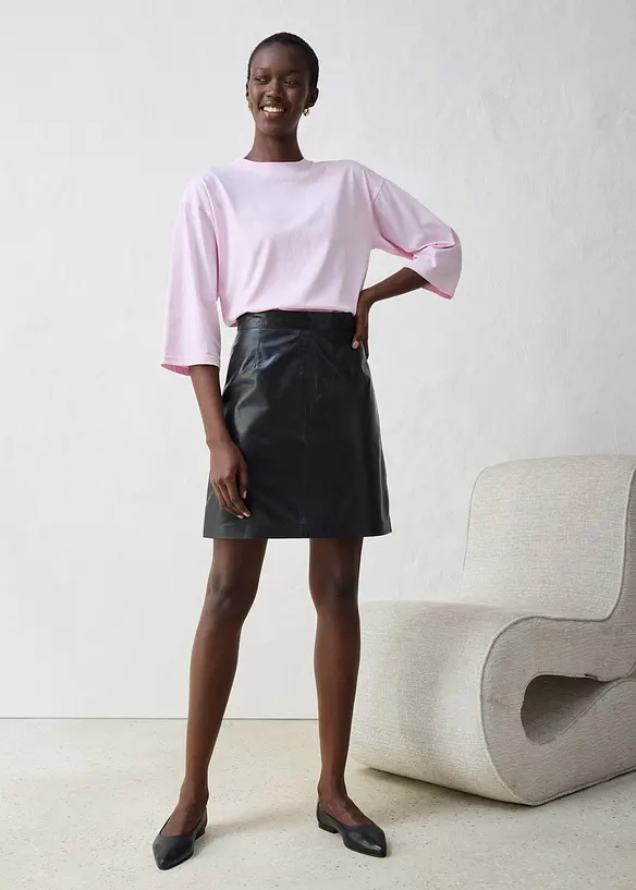 Shirt in een zijdemix, bonprix