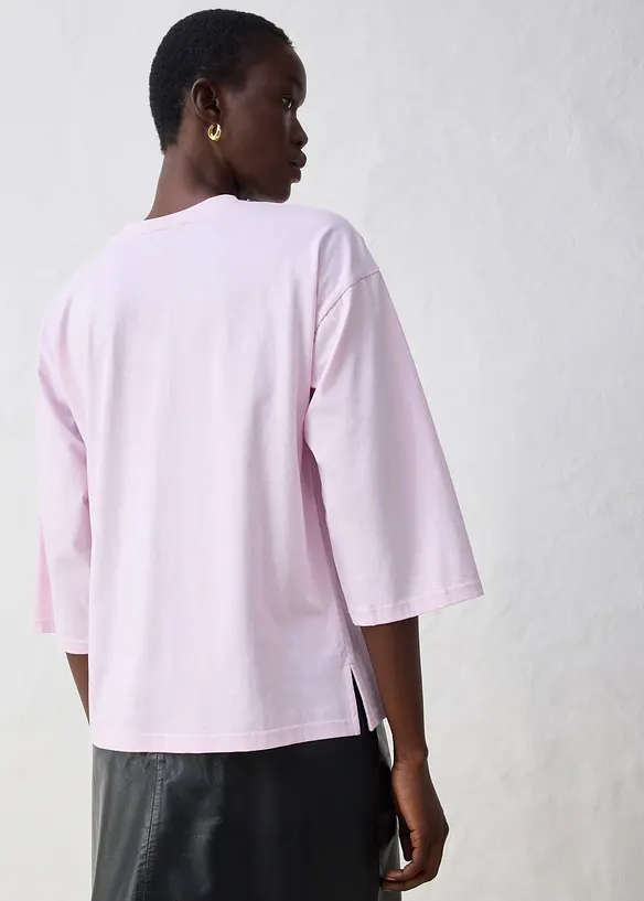 Shirt in een zijdemix, bonprix