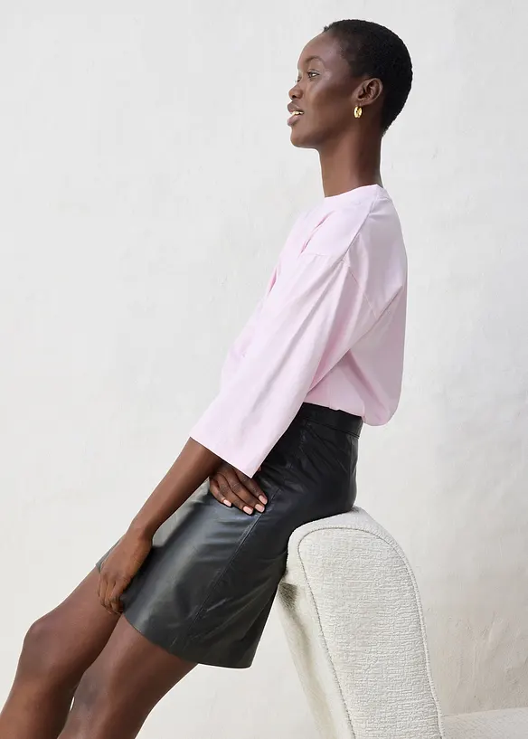 Shirt in een zijdemix, bonprix