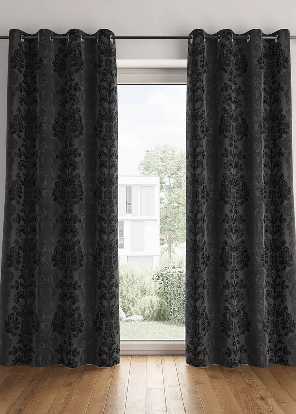Isolerend verduisterend gordijn van jacquard (1 stuk), bonprix