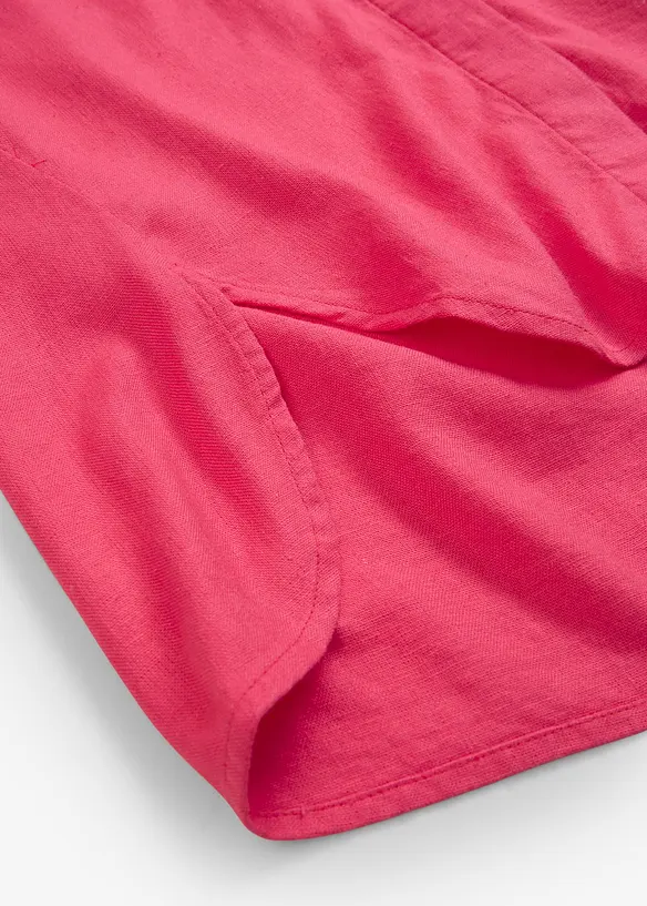 Overhemdblouse in een koele linnenmix, bonprix