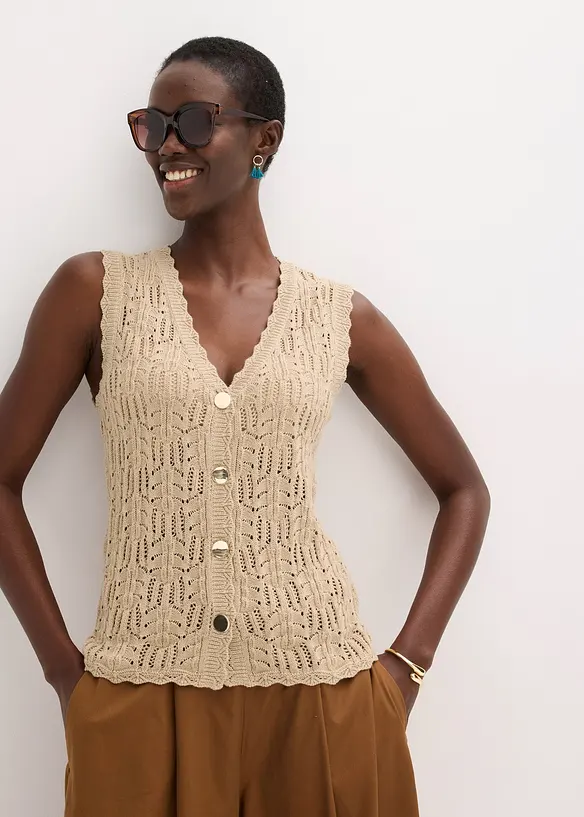 Ajour vest, bonprix