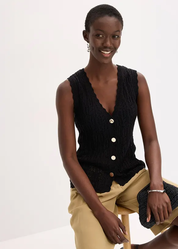 Ajour vest, bonprix