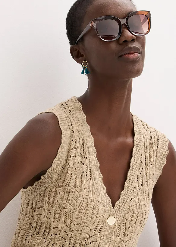 Ajour vest, bonprix