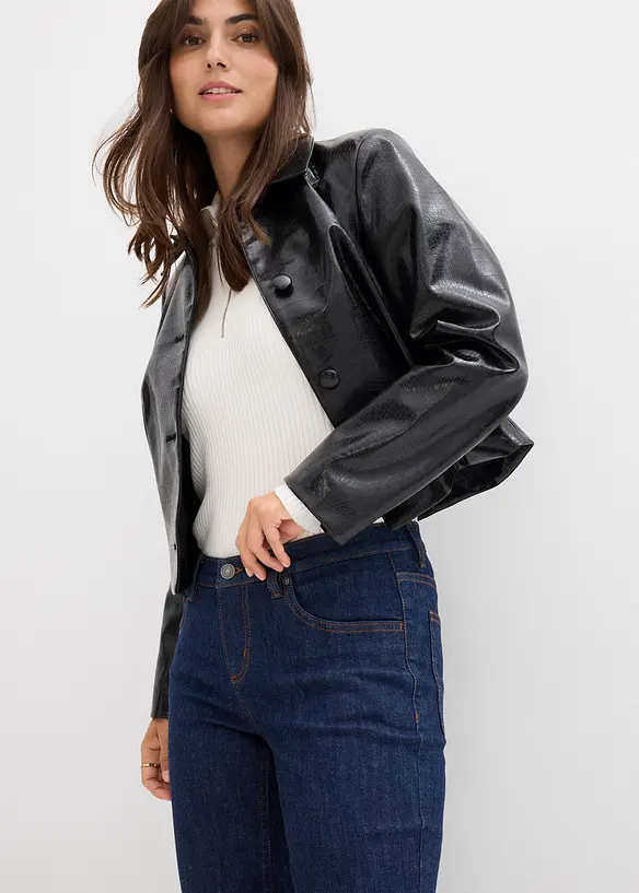 Flared jeans mid waist, bonprix