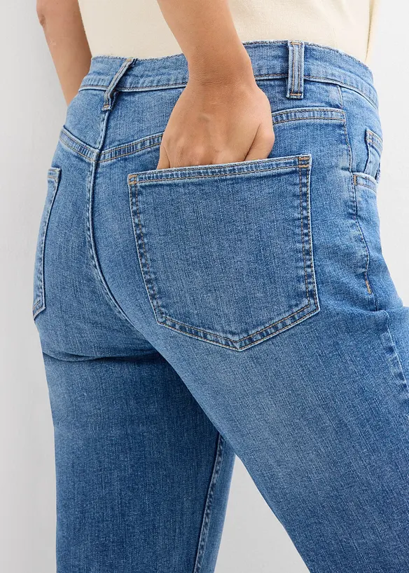 Flared jeans mid waist, bonprix