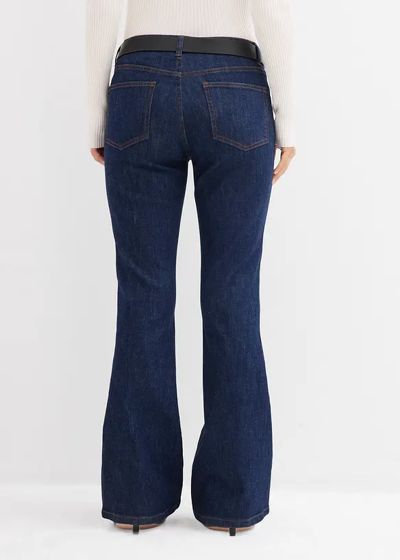 Flared jeans mid waist, bonprix