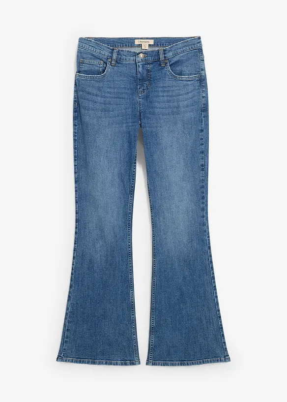 Flared jeans mid waist, bonprix