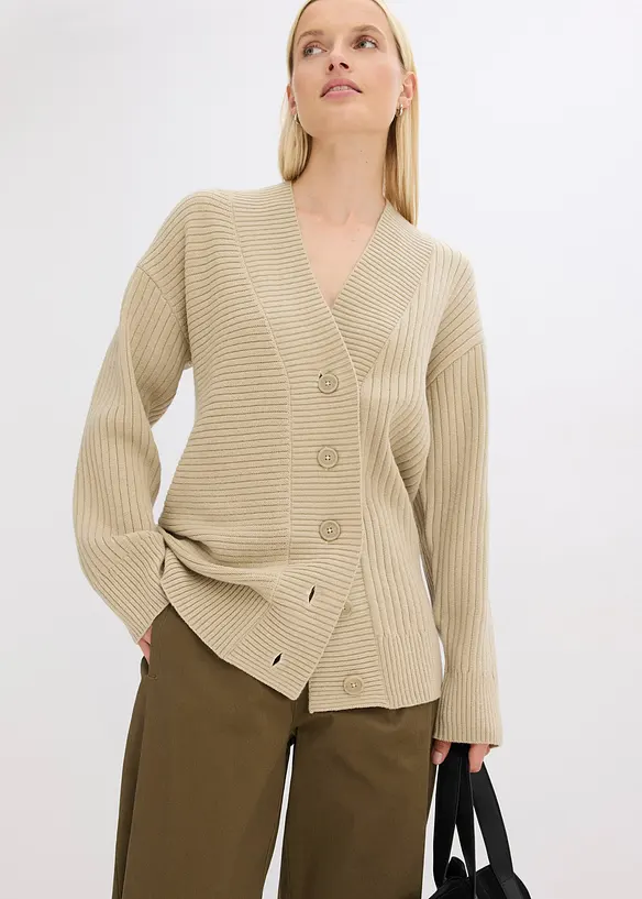 Vest met ribbelbreiwerk, bonprix