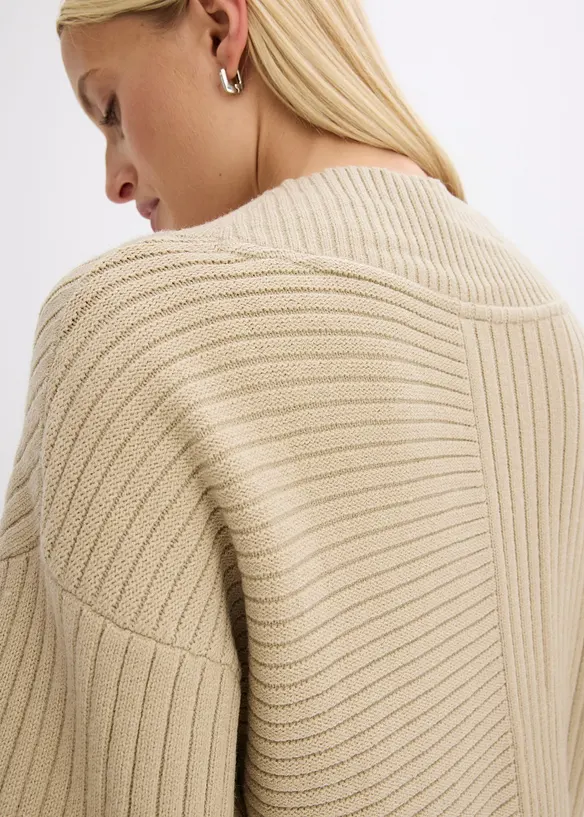 Vest met ribbelbreiwerk, bonprix