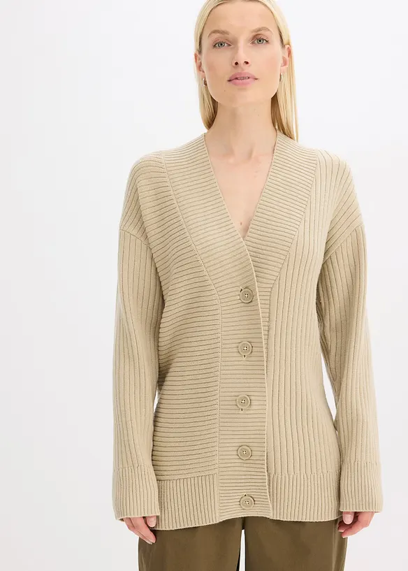 Vest met ribbelbreiwerk, bonprix