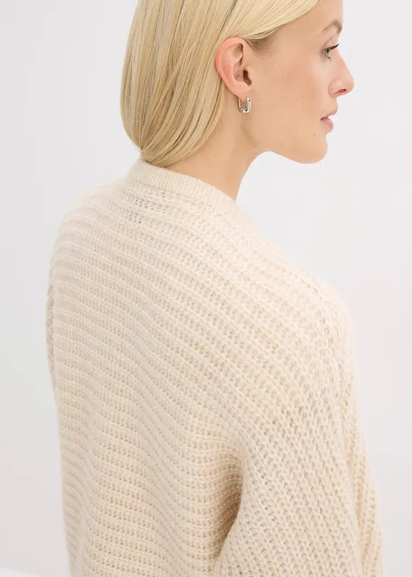 Grof gebreid vest met wol, bonprix