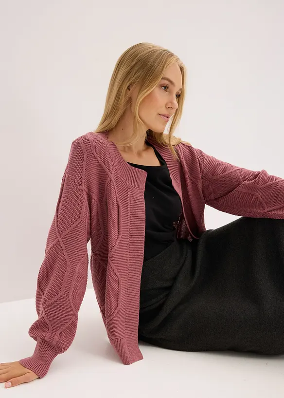 Vest met een vlechtpatroon, bonprix