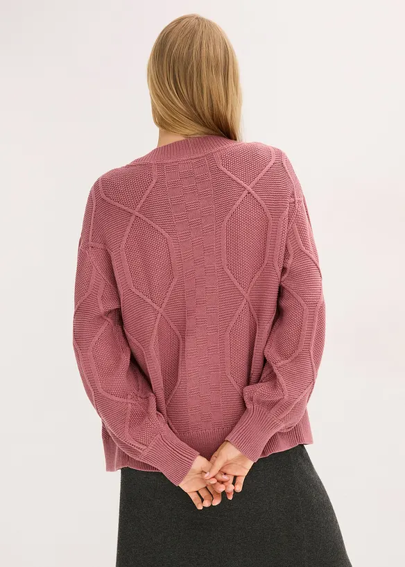 Vest met een vlechtpatroon, bonprix