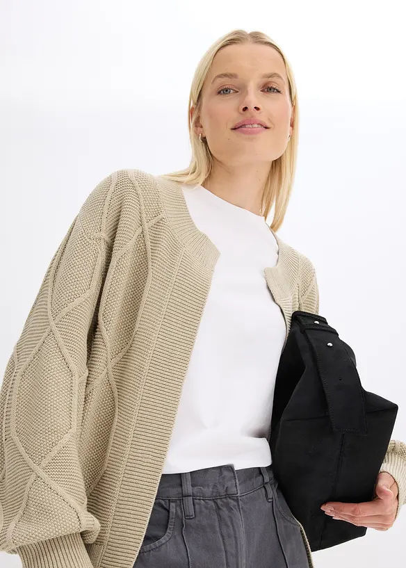 Vest met een vlechtpatroon, bonprix
