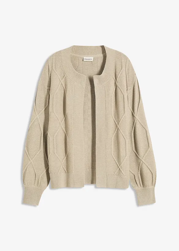 Vest met een vlechtpatroon, bonprix