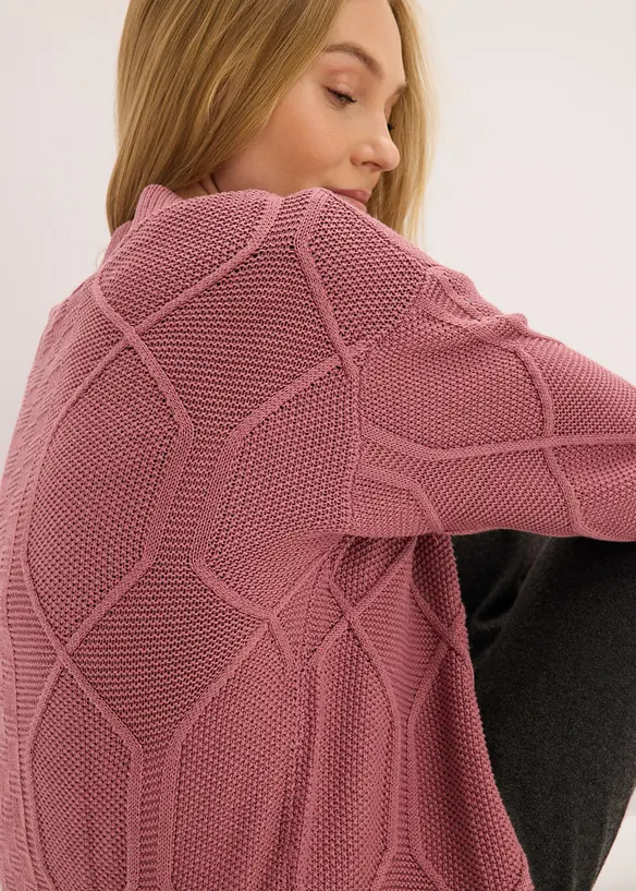 Vest met een vlechtpatroon, bonprix