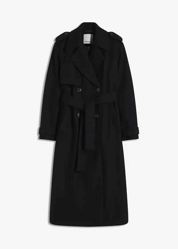 Trenchcoat in wollen look, bonprix
