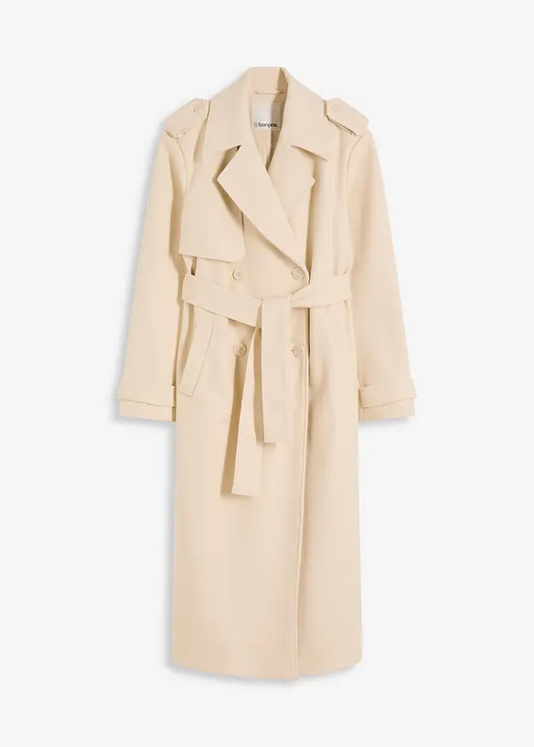 Trenchcoat in wollen look, bonprix