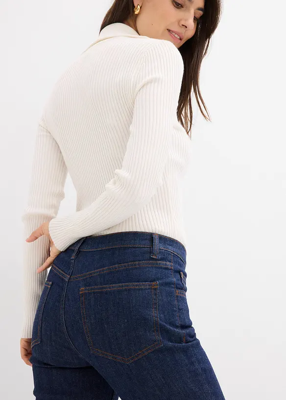 Flared jeans mid waist, bonprix