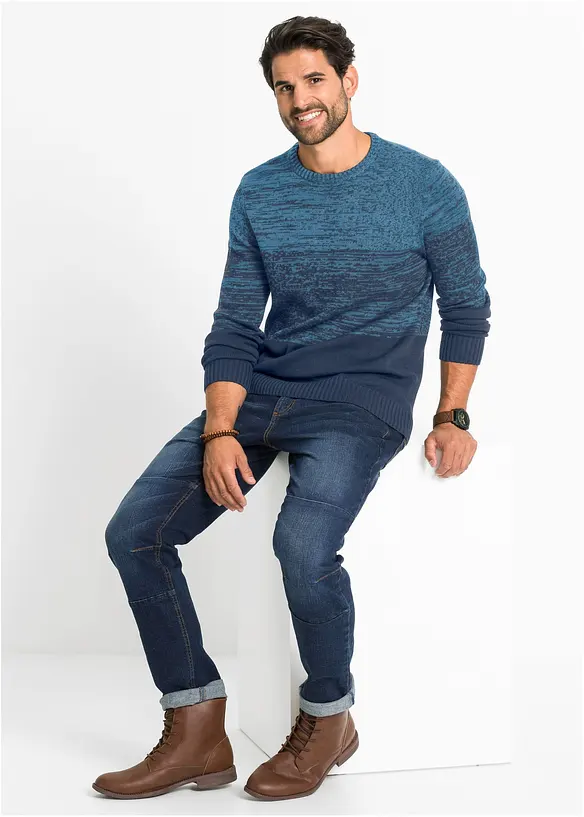 Gebreide comfort fit trui van katoen, bonprix