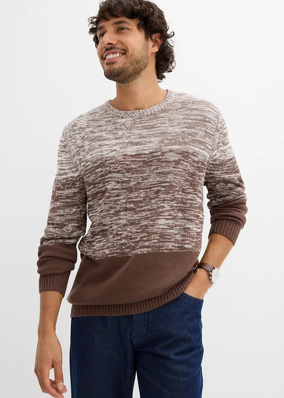 Gebreide comfort fit trui van katoen, bonprix
