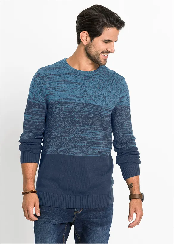 Gebreide comfort fit trui van katoen, bonprix