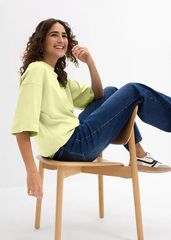 Oversized shirt van puur, zwaar biologisch katoen, bonprix