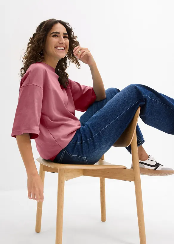 Oversized shirt van puur, zwaar biologisch katoen, bonprix