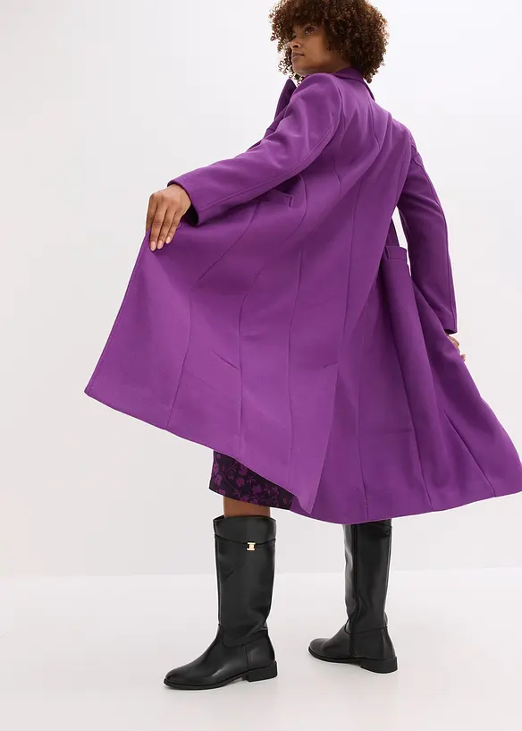 Lange jas in wollen look, bonprix