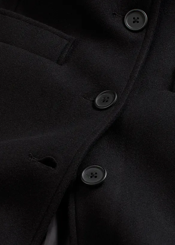 Lange jas in wollen look, bonprix