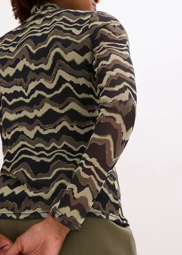 Longsleeve van zacht mesh, bonprix