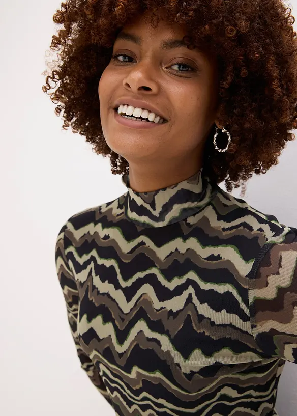 Longsleeve van zacht mesh, bonprix