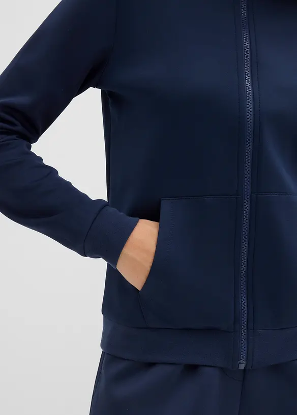Sweatvest van scuba met ritssluiting, bonprix
