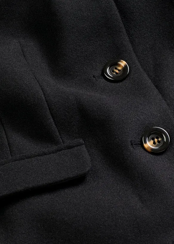 Lange jas in wollen look, bonprix