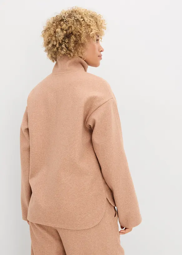 Oversized fleece trui, bonprix